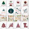 Christmas Pillowcase Letter Cushion Cover Cartoon Print Pillowcase Christmas Series Sofa Cushion Cover Home
