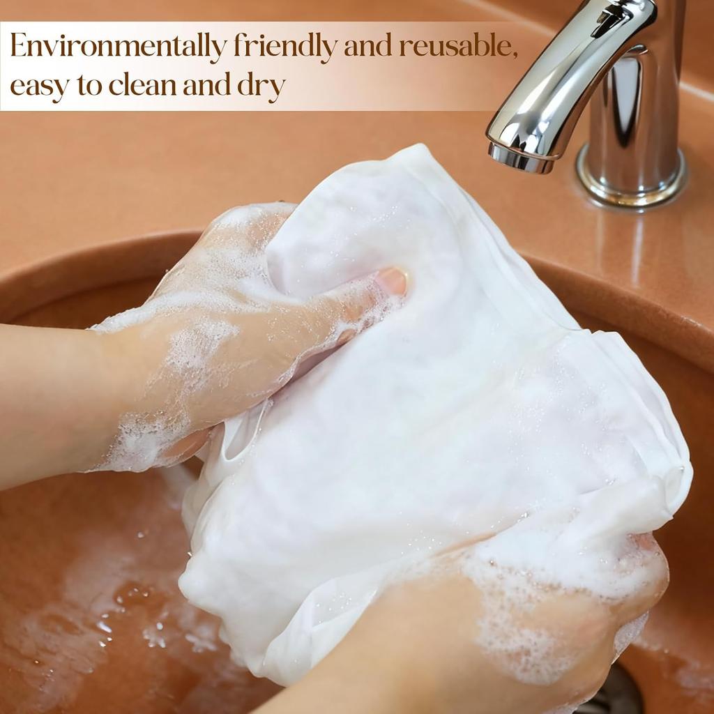 6 Pack Fine Mesh Filter Bags, Nut Milk Strainer Bag Reble Food Strainers Bag with Fine Mesh Drawstring Cheese Cloths Bags for Straining Fruit Juice