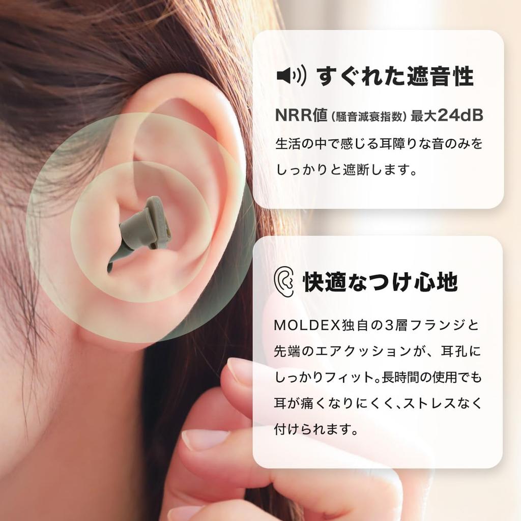 MOLDEX Impact Sound 1 Pair Medium Corded Sleep Snoring Washable BattlePlugs, Resistant, (6498), Size, Earplugs, Sound-Blocking, Aid, Reducing,