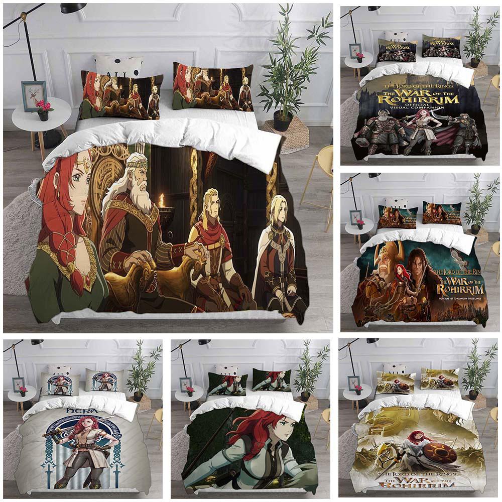 The Lord Of The Rings War Of The Rohirrim Bedding Sets Bed Cover Comforter Duvet Cover Pillow Case 2-3 Pieces Sets