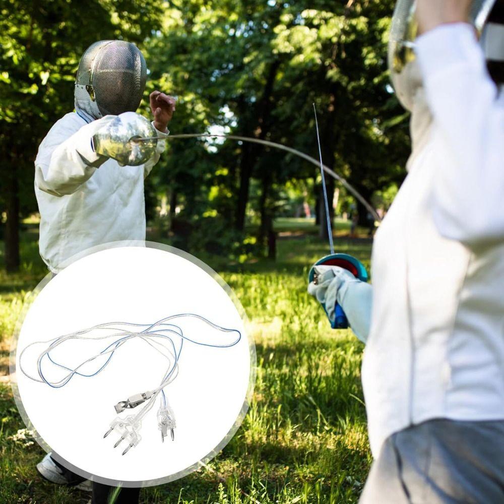 Transparent Fencing Body Cords Hand Line Mask Connector Epee Body Cable Plastic Flexible Fencing Foil Wires Sporting Goods