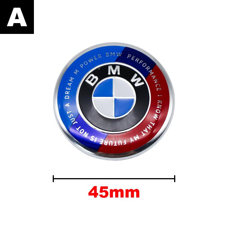LKCW9 4.5cm Steering Wheel Emblem Sticker Steering Wheel Center Sticker For BMW E46 E90 F30 F20 F10 G20 G30 X1 X3 X5 M Interior Logo