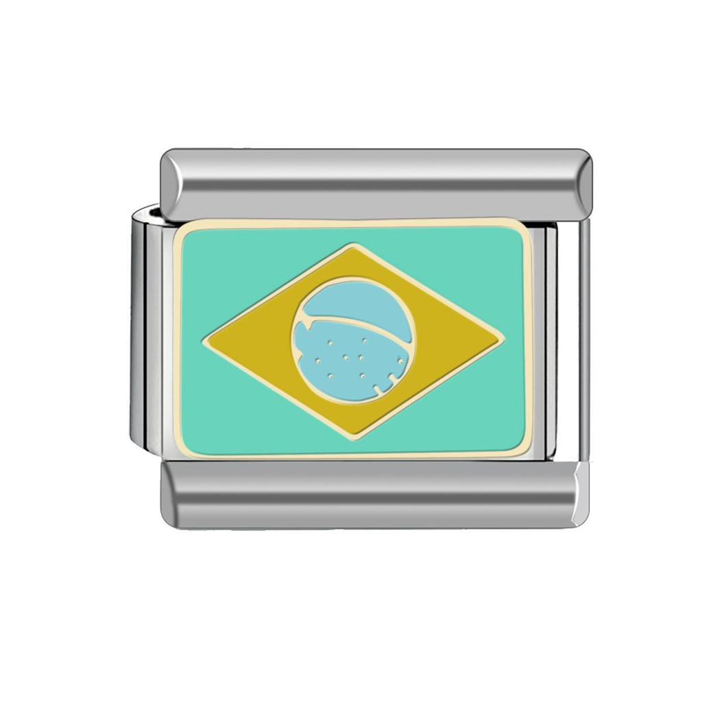 9MM Italian Charm Bracelet: Summer Flag Series DIY Fashion