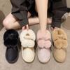 Snow Boots Women's Winter New Cute Velvet Thickened One Pedal Warm Bread Shoes Student Cotton Shoes