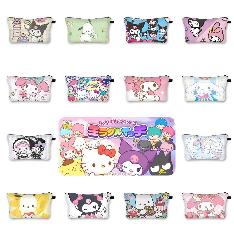 Лето 2023 Новый Стиль Sanrio Милый Сладкая Девочка Косметичка Мультяшная Студенческая Сумка для Хранения Оптом