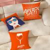 Фланелевая наволочка Aperol Spritz, подходит для спален, гостиных, автомобилей, домашнего декора