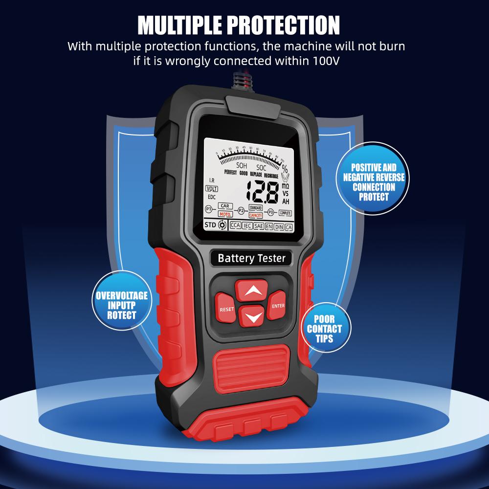 Интеллектуальный детектор аккумулятора E-FAST с цифровым дисплеем, тестер внутреннего сопротивления автомобильного аккумулятора 12 В/24 В