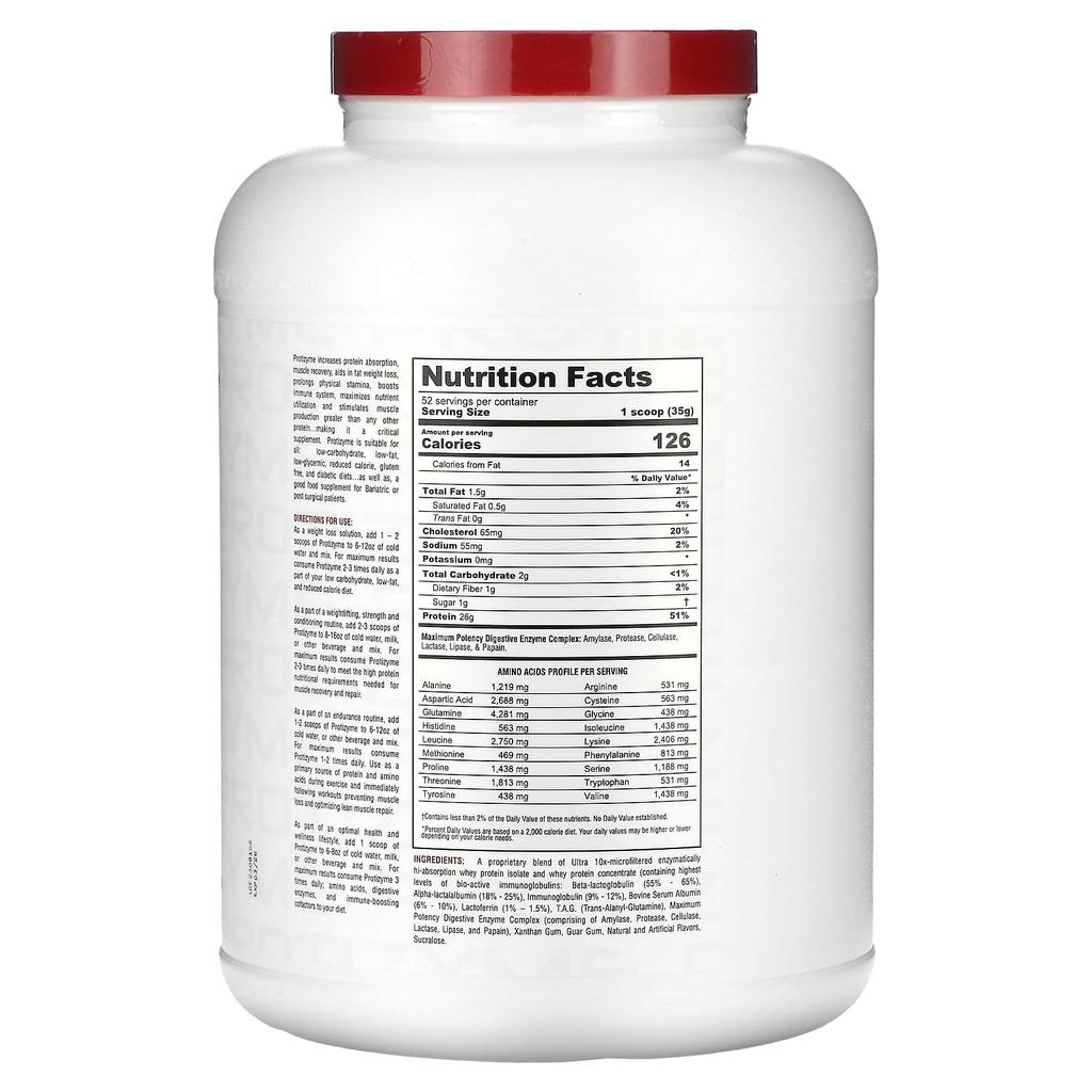 Metabolic Nutrition Protizyme, Special Design Protein, Banana Cream, 4 Lb (1,820 G)