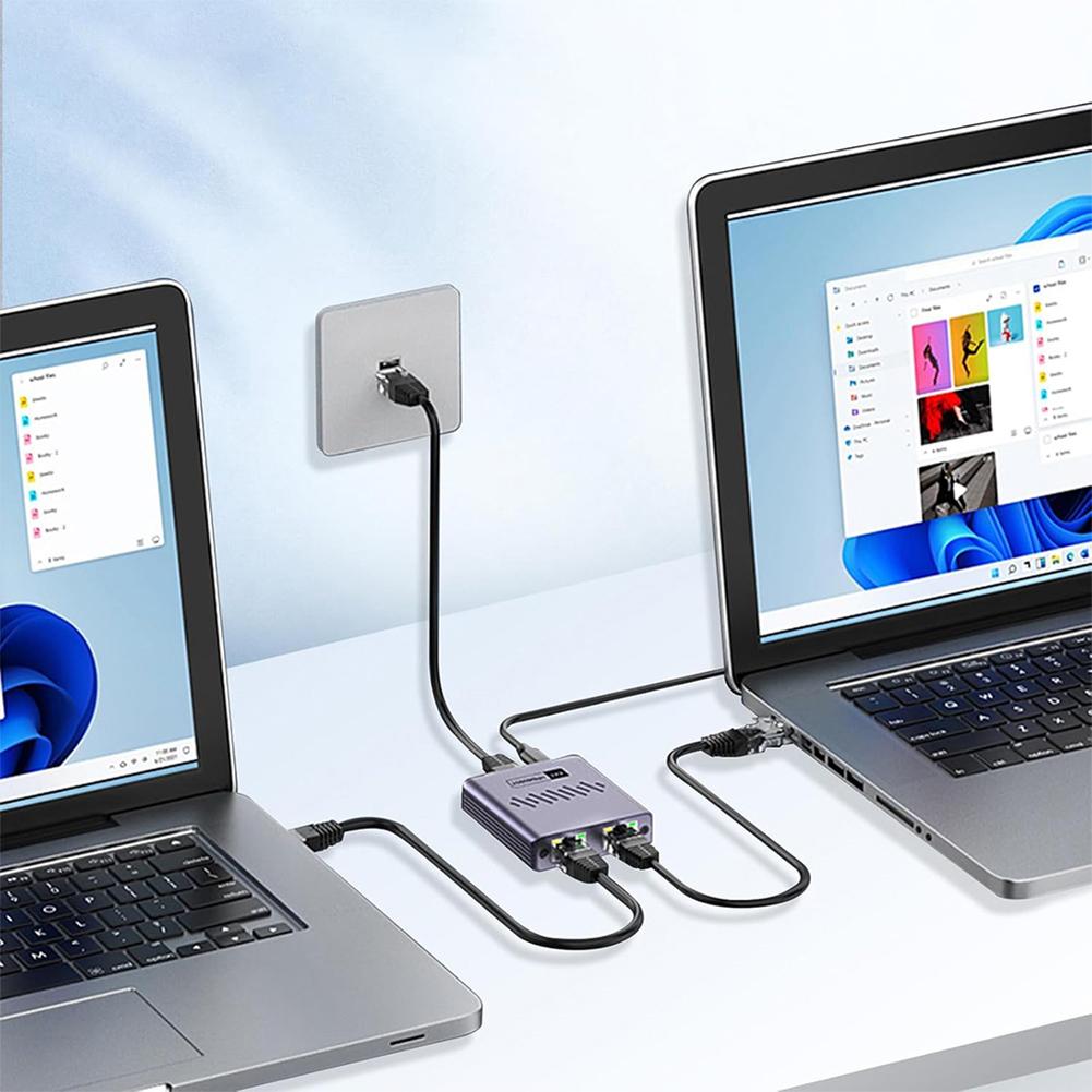 Gigabit Ethernet Splitter 1 To 2/3/4 Internet Cable Splitter 1000Mbps Network RJ45 Splitter Network Connector for Cat6/7/8 Cable