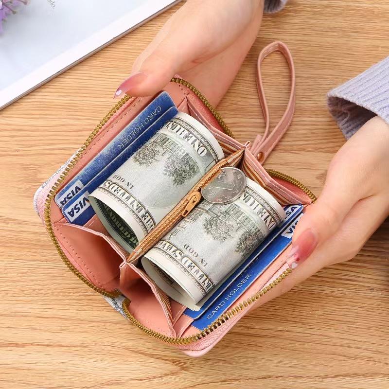 Горячая классическая мода женский кожаный кошелек (9 отделений для карт, 2 отделения для наличных) Легкая легкая роскошная женская сумка для студентки-леди