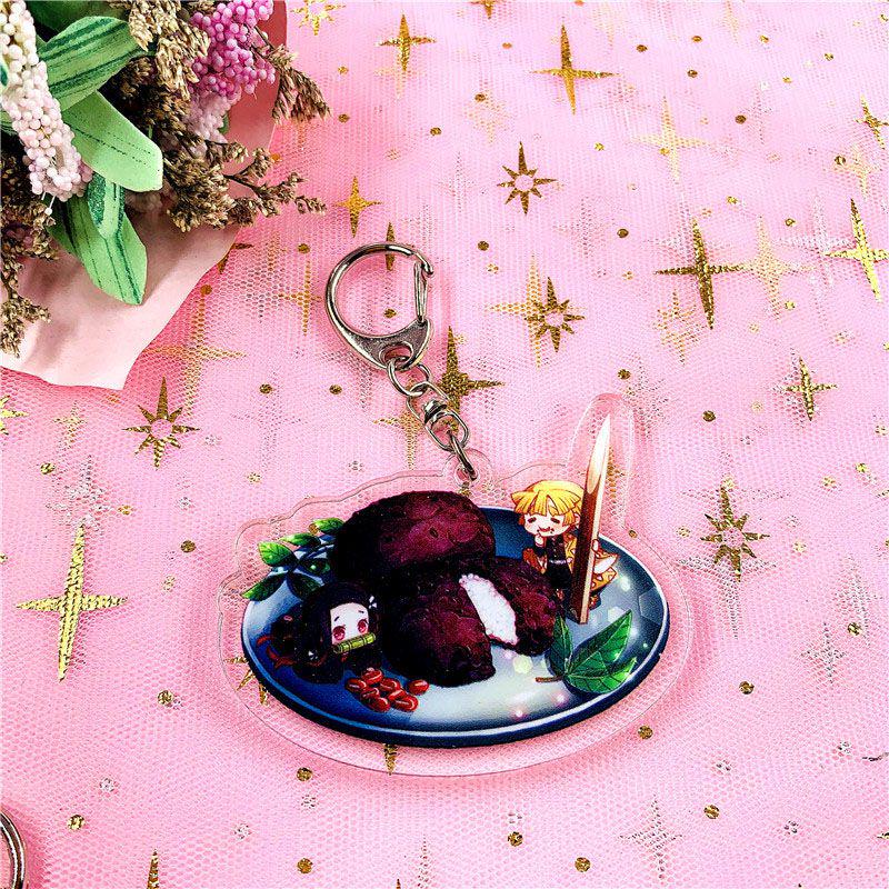 Прочный и прозрачный акриловый брелок Demon Slayer для фанатов Kimetsu No Yaiba