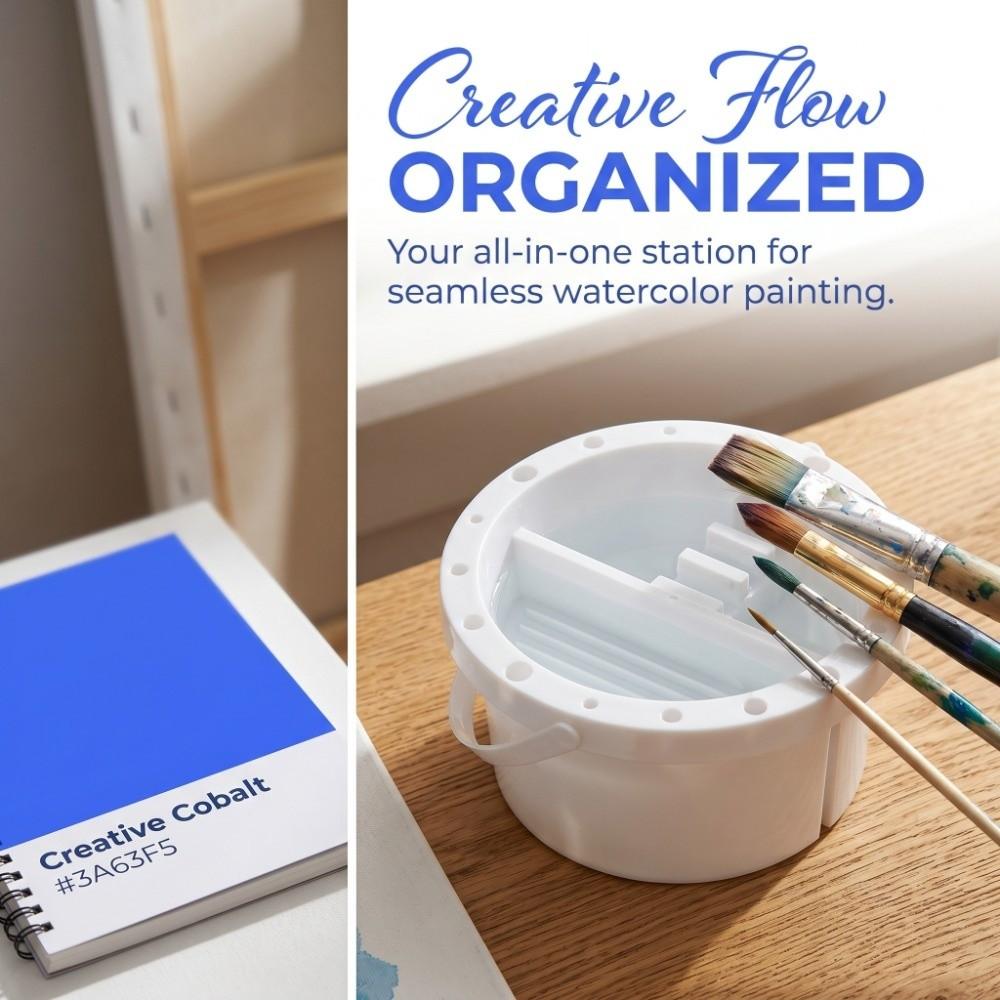 Multi-function Use Multi-purpose Washing Bucket Portable Painting Bucket Student Daily Painting