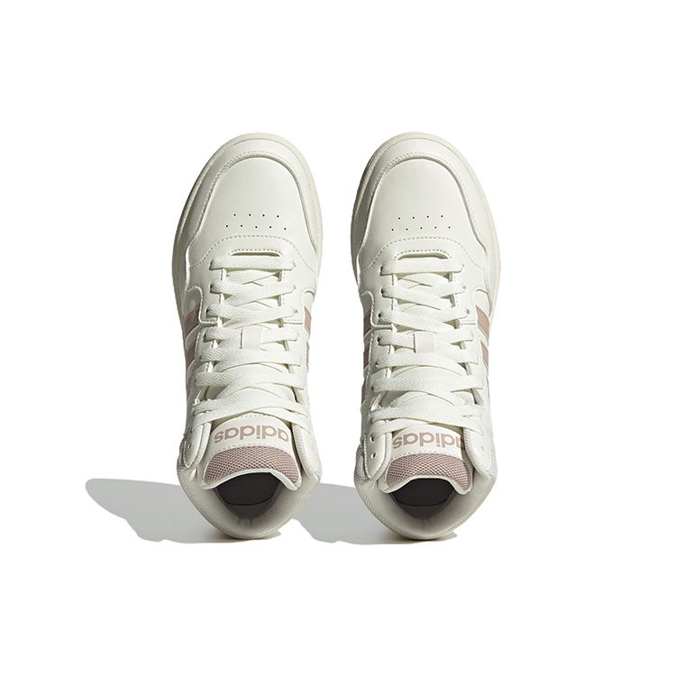 Adidas Neo Hoops 3.0 Comfortable Trendy Lightweight Durable Non-Slip Mid-Top Sneakers Women Sneakers Pink White HP7956