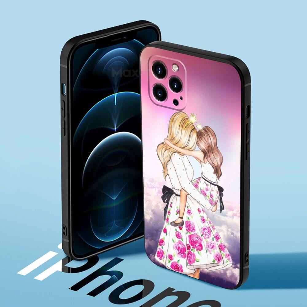 Для iPhone 8 Plus 13 Pro Max 14 XR 12 XS 7 11 X SE2 5S Mini SE2022 6S 5 SE чехол женский модный для девочек супер мама ребенок ТПУ