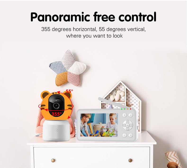 4.5" 1080P Baby Monitor with Mobile App & Two-Way Intercom