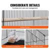 30 inch Bird Cage, Metal Large Parakeet Cages for Cockatiels Small Parrot Budgies Lovebirds Canaries, Pet Bird Cage with Rolling Stand and Tray