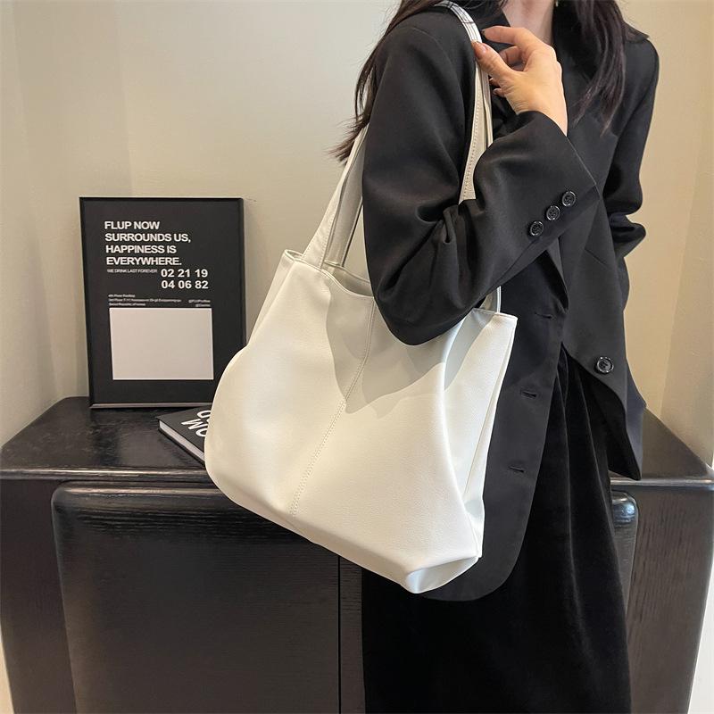 Bag Women's 2024 New Retro Fashion Handbag Simple Casual Women's Shoulder Bag Large Capacity Tote Bag Women