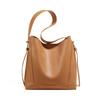 Large Capacity Bucket Genuine Leather Bag Single-shoulder Versatile Genuine Leather Crossbody Bag