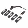 3.7V 1200mAH Lithium Battery Portable Drone Battery with 5 In 1 Charger Cable for E58 JY019 RC
