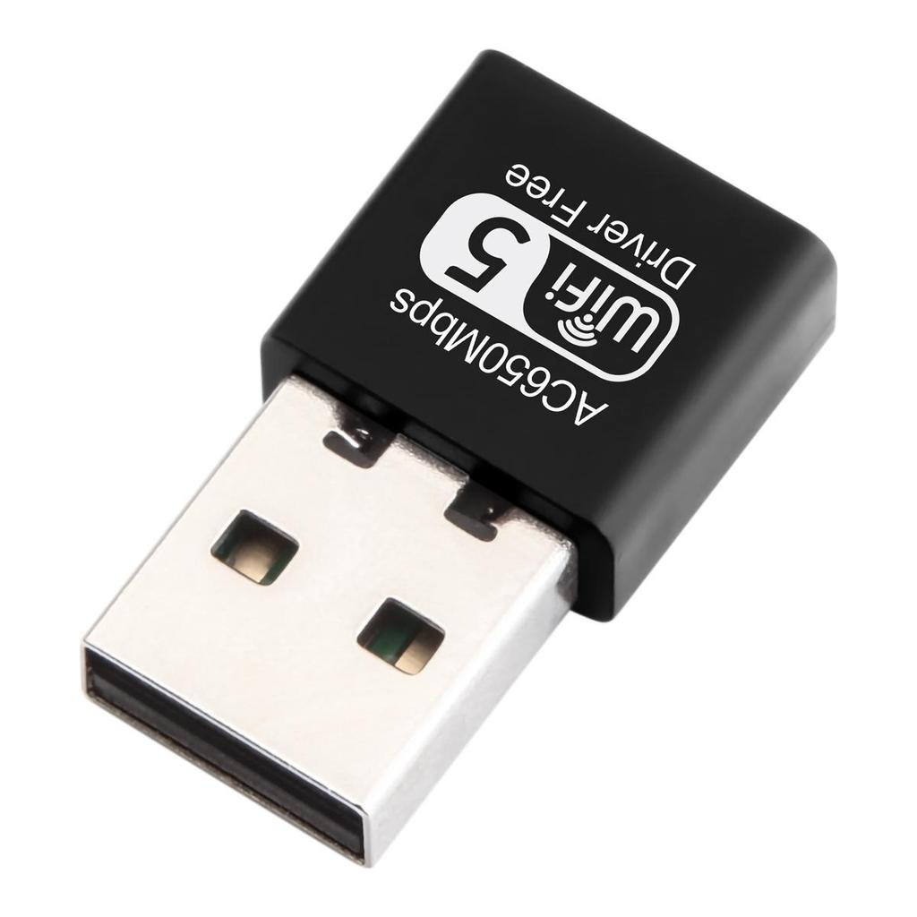 Беспроводной Wi-Fi-адаптер 650 Мбит/с Mini USB 2.0 Wi-Fi Dongle USB Ethernet-приемник-передатчик 2,4G и 5G двухдиапазонная сетевая карта без драйверов для ноутбука