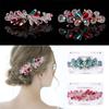 Цветочные Головные Уборы Аксессуары Держатель для Хвоста Цветочные Заколки Кристальная Заколка для Волос Головной Убор для Конского Хвоста