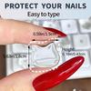 20Pcs Transparent Key Caps Round Typing Protective Cover New Nail Keyboard Stickers  For Long Nail