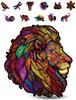 CRAFTHUB Wooden Jigsaw Puzzles – Lion Wooden Puzzles for Adults & Kids – Animal Shaped, Family Games, Gift Ideas for Women and Men, 121 Piece, A3