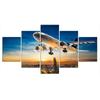 5 шт. Самолет закат Skyline Декор 5 шт. картины плакат HD печать домашний декор 5 панелей декор комнаты холст стены