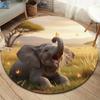Animalsthatyawn Round Area Rug,Carpet Rug for Living Room Bedroom Sofa Playroom Decor,Non slip Floor Mat