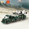 Wange Military Armored Anti-aircraft Missile Transport Vehicle Model Building Block Toy Set Compatible with Bricks Children's Birthday Gift No.4512