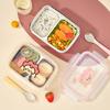 2 Compartment Portable Lunch Container With Spoon Sealed 304 Stainless Steel Bento Lunch Box For Kids Students Microwave Safe
