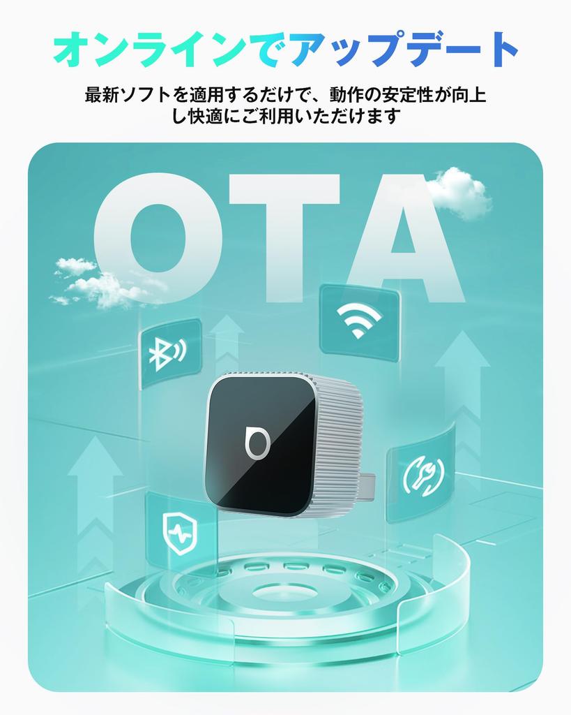 Ottocast Mini Slim Ottocast Mini CarPlay Android Auto Беспроводной USB Автомобильный Адаптер, Новейший 2025