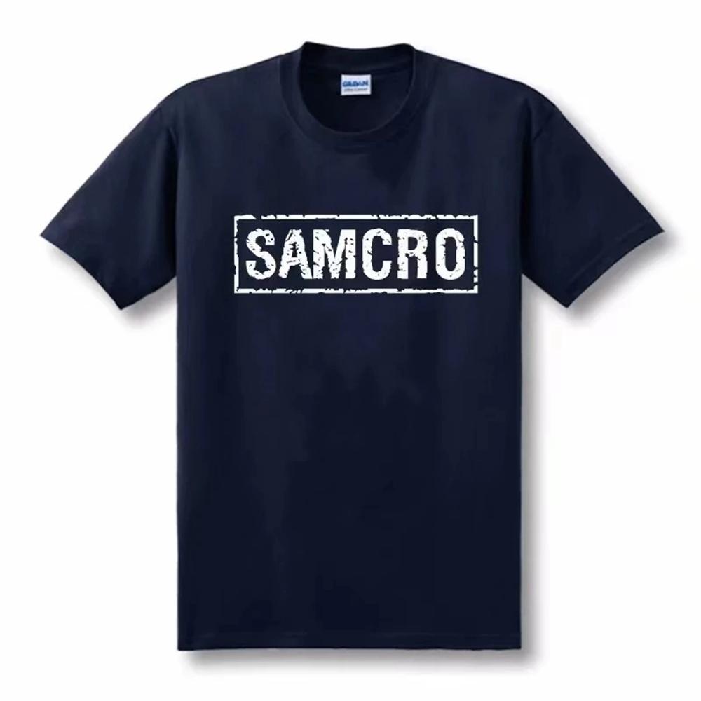 Футболка с принтом «Сыны анархии» SAMCRO для мужчин и женщин, трендовая хип-хоп-рок-футболка большого размера с коротким рукавом, хлопковые футболки, одежда, топы 65051