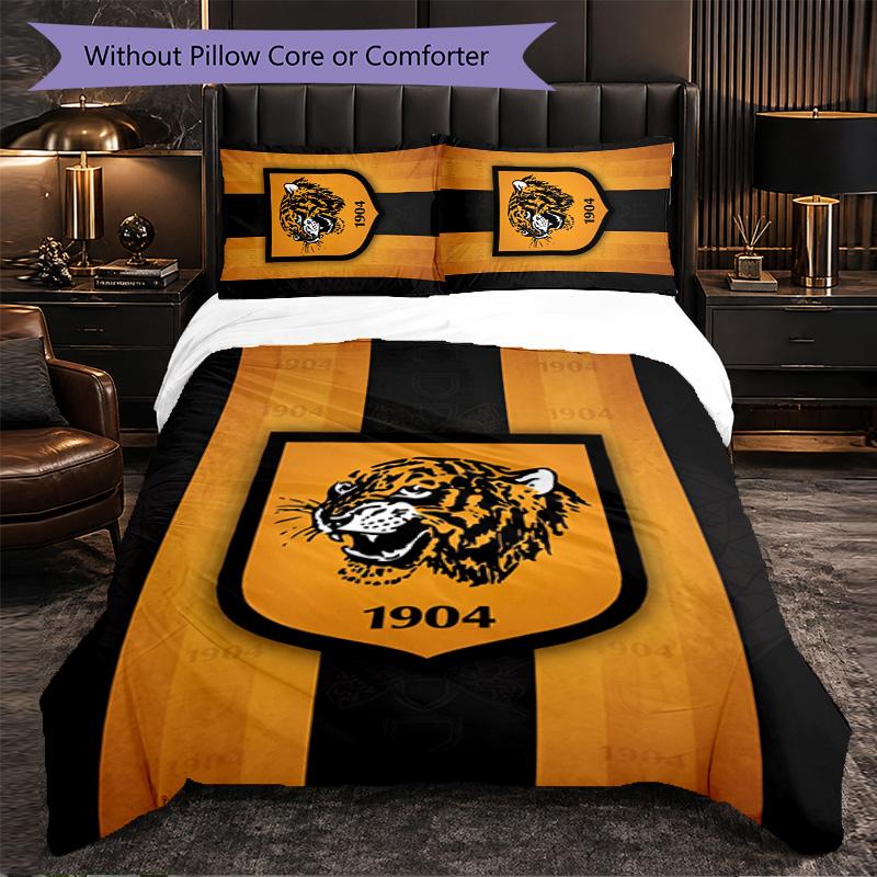 Hull FC Pattern Microfiber 3Pcs Bedding Set Decor Duvet Cover Set For Bedroom Home Use