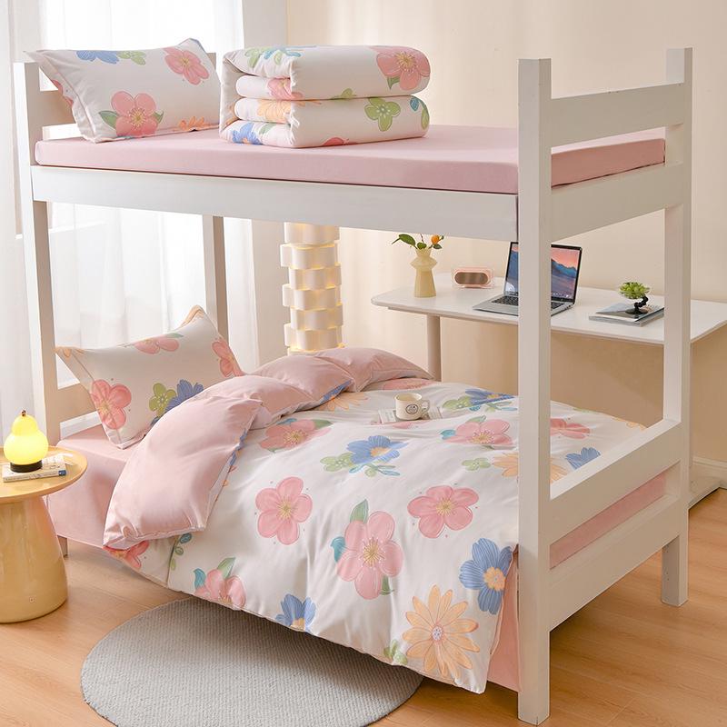 Mercury Home Textiles Хлопковый комплект для спальни 100% хлопок: Трехкомпонентное постельное белье для студенческого общежития