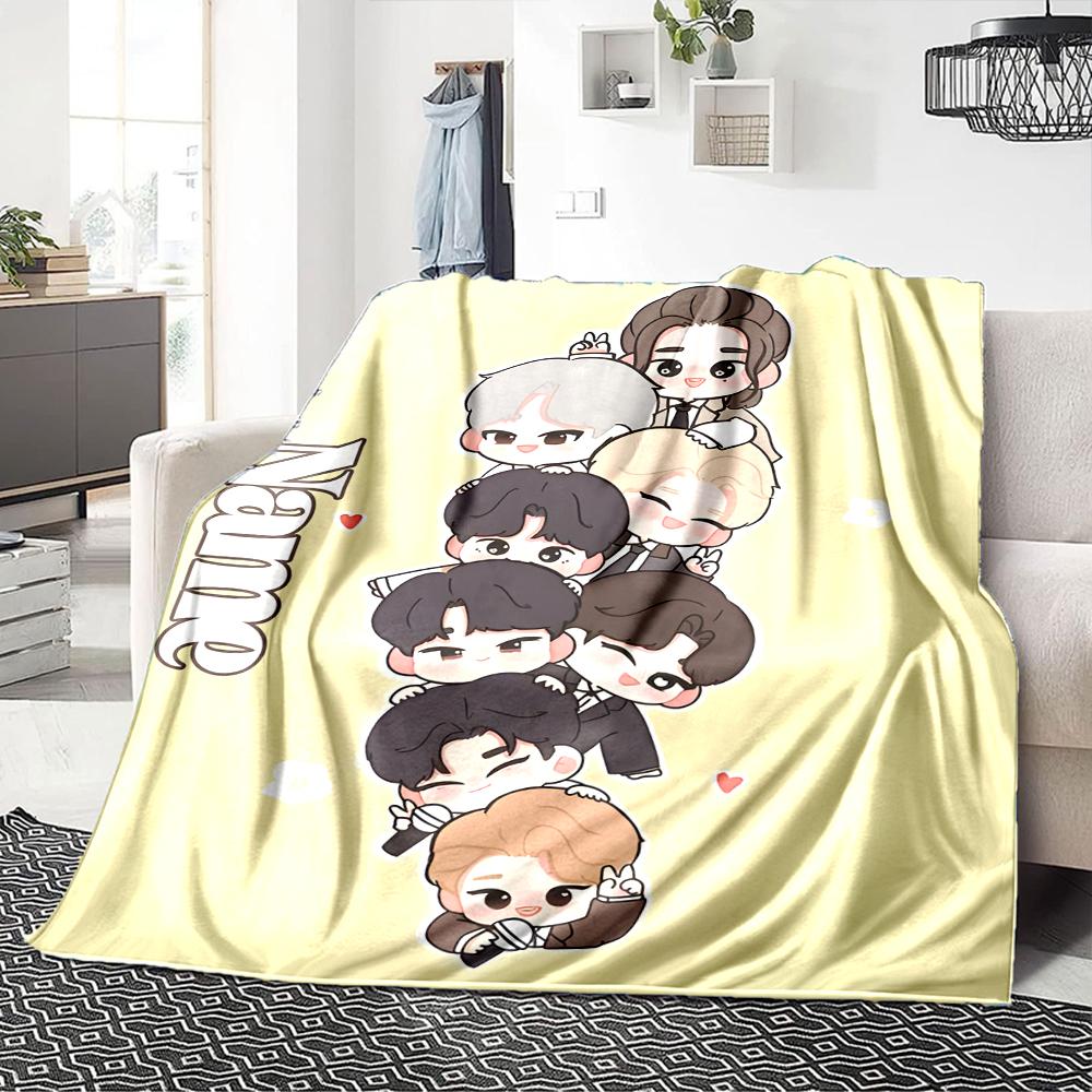 Custom Name Name Cute Animal Friends Party Blanket For Couch Bed Plush Cozy Fuzzy Blanket Super Soft Warm Blankets For Fall And Winter 091640