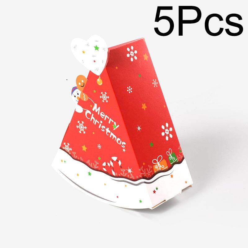 5 шт. модная рождественская упаковка для печенья, коробка конфет, бумажный декор для вечеринки, форма торта, детские подарки