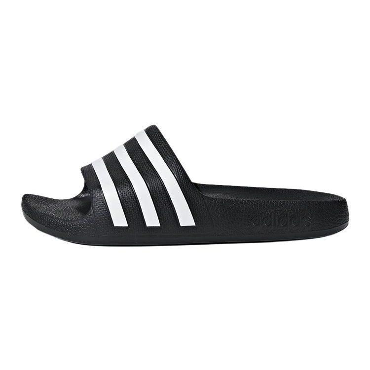 adidas Адилетте Аква Амортизация Быстросохнущие Детские Уличные Шлепанцы Черно-Белые F35556