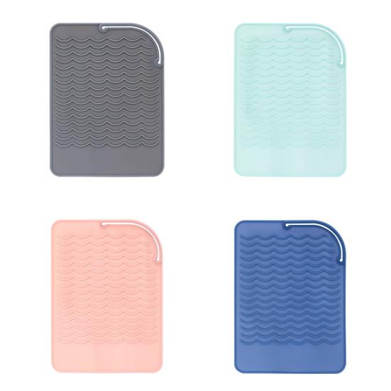 Silicone Pad Non-deformable Protective Solid Color Useful Hair Flat Iron Heat Insulation Mat Salon Use