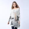 Spring and Autumn Women's Knit Dress Long Sleeve Pullover Letter Printed Plus Size Knit Sweater