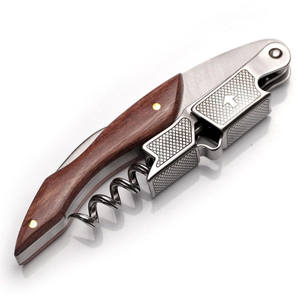 Leeseph штопор для вина, ручной винный ключ с двумя шарнирами для бармена, официанта, официанта, штопор из нержавеющей стали для винных бутылок