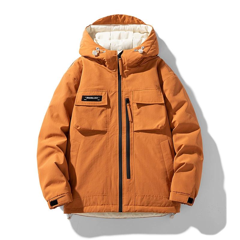 Зимняя мужская куртка-пуховик Plus, мужская свободная посадка, Overweight, Plus Fat, Plus Warm White Duck Down Jacket, мужская верхняя часть