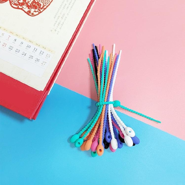 Colorful Silicone Bag Wire Reusable Cable Fasteners for Wrapping and Customizing