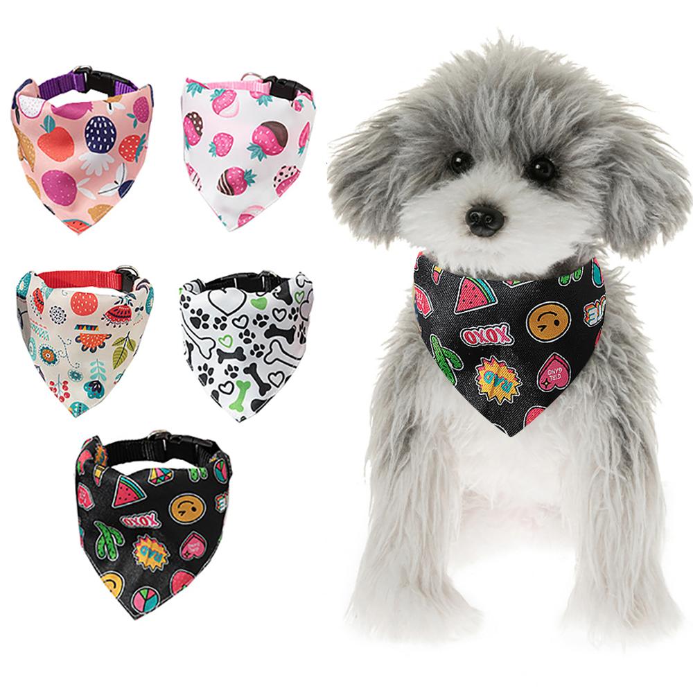 Cute Pet Bibs Adjustable Pet Saliva Towel Dog Puppy Cat Neck Scarf Bandana Collar Triangle Bib Neckerchief