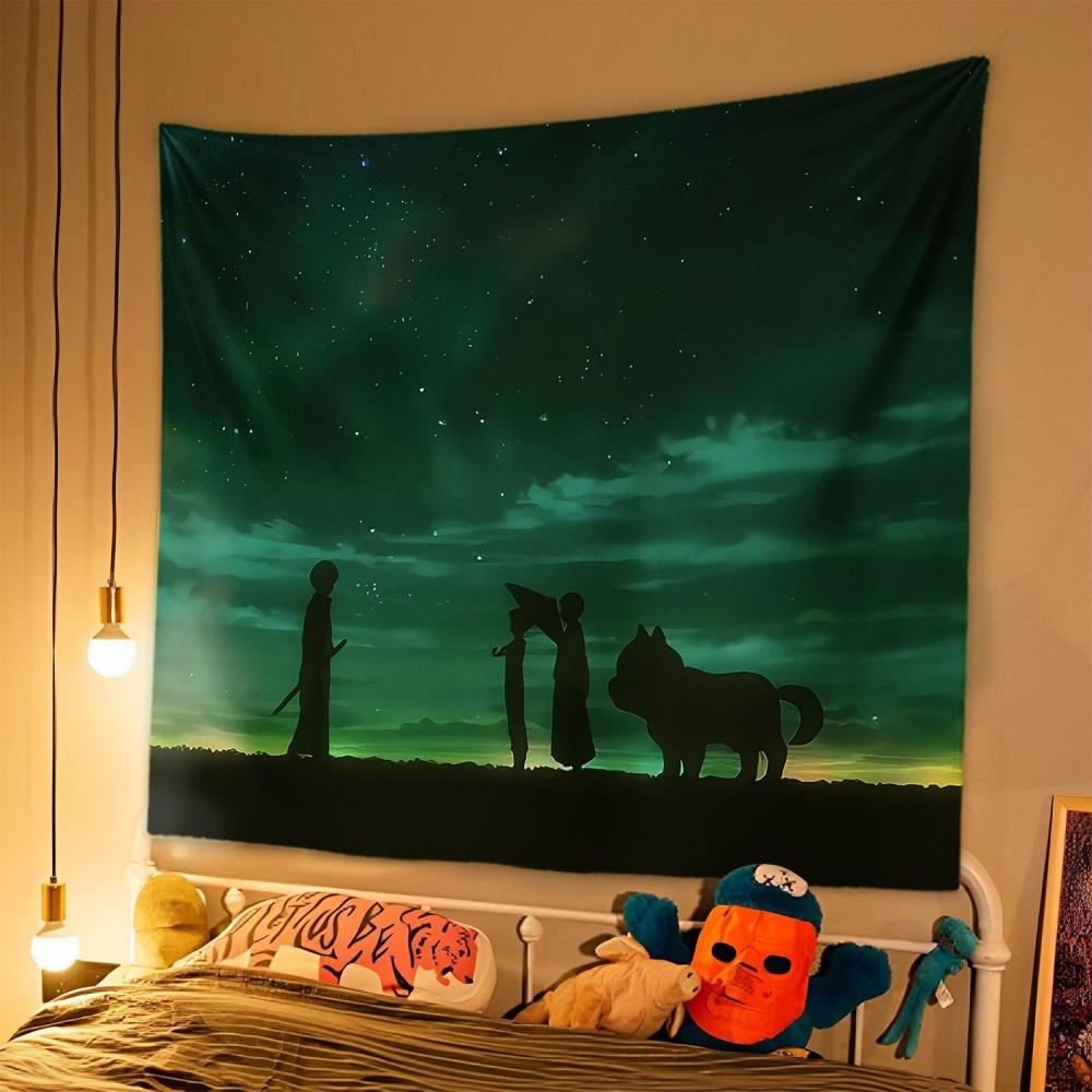 1pc Japanese Anime Tapestry GINTAMA Background Cloth Student Dormitory Bedside Bedroom Decoration Hanging Rental House  Tapestry