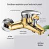 HANDUNYOU All-Copper Shower Mixer Faucet with Lift Rod Set