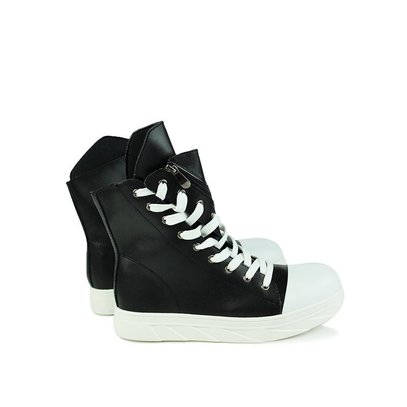 Новые ботинки Мужские Британский стиль Белые кроссовки с высоким верхом Обувь для мужчин Панк Ботильоны Модные Мотоциклетные ботинки Вулканизированная обувь Мужская