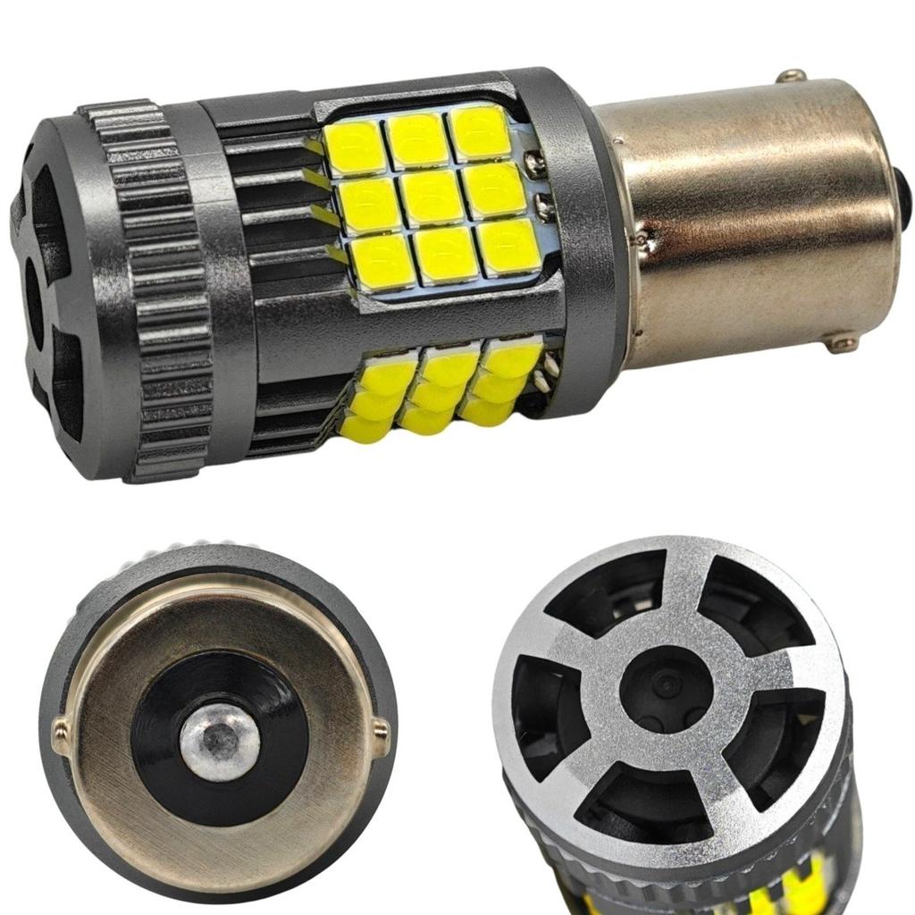 2 шт. светодиодные лампы P21W BA15S 12V-24V без ошибок 2600 лм белые мощные