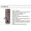2,3 Inches Door Latch Sliding Lock Door Drawer Barrel Bolt Protective, Silver Thick Aluminum Alloy Unlatching Door Lock with