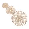 Wall Basket Decor 50cm 35cm 25cm Diameter 3D Design Handmade Round Rattan Woven Wall Ornament for Home